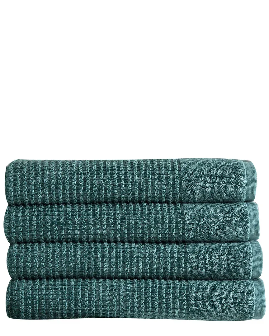 Sorano Collection 4-Piece Bath Towel Set - Green, Cotton image