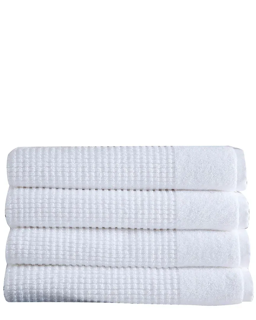 Sorano Collection 4-Piece Bath Towel Set - White, Cotton