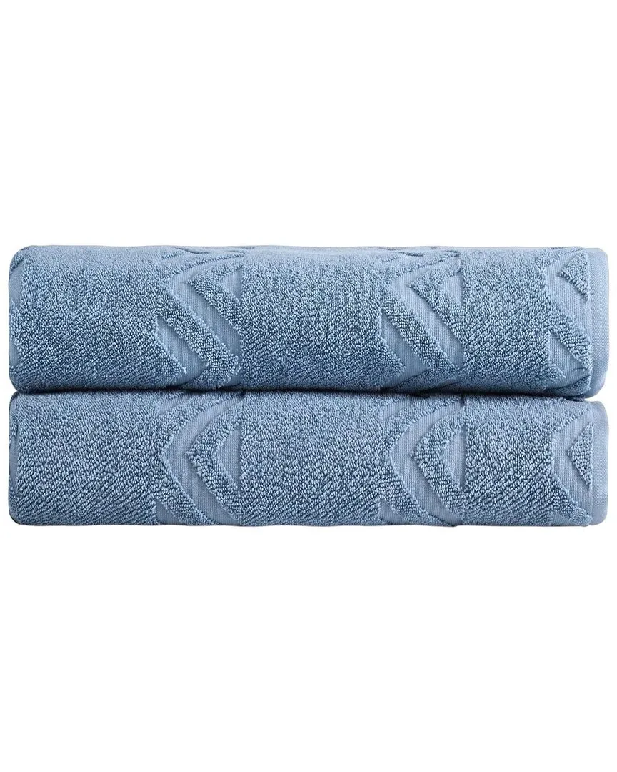 Sovrano 2-Piece Bath Sheet Set - Blue, Turkish Cotton