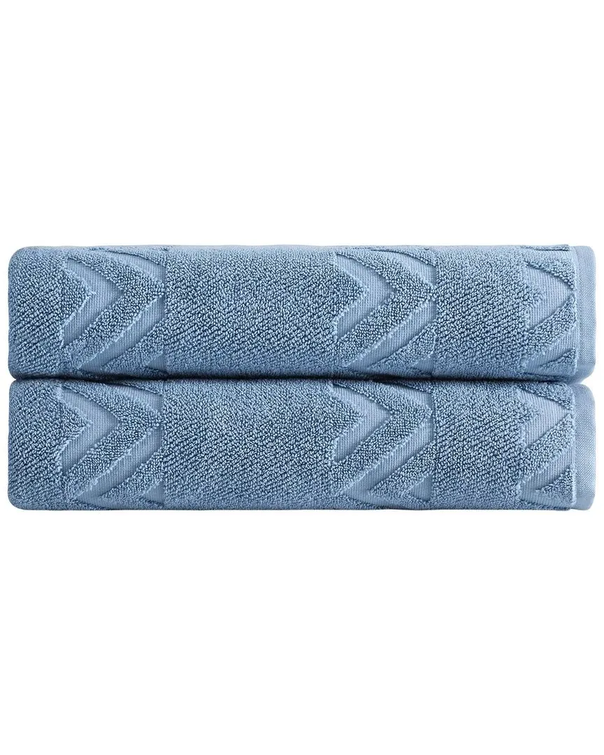 Sovrano 2-Piece Bath Towel Set - Blue, Turkish Cotton