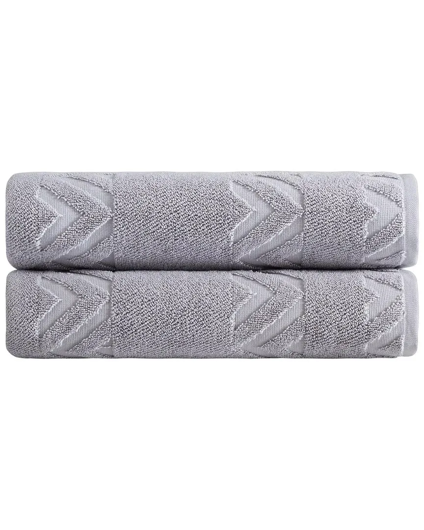 Sovrano 2-Piece Bath Towel Set - Grey, Turkish Cotton