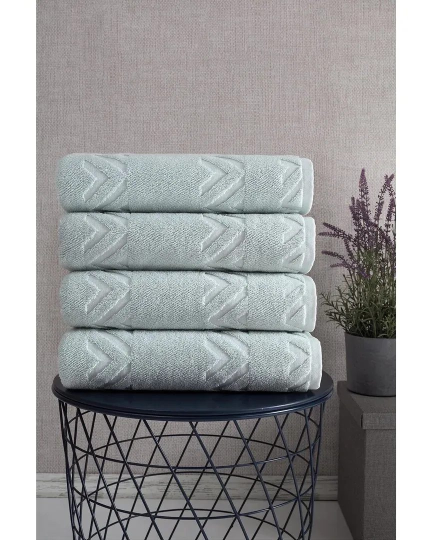 Sovrano 4-Piece Bath Towel Set - Aqua, Turkish Cotton image