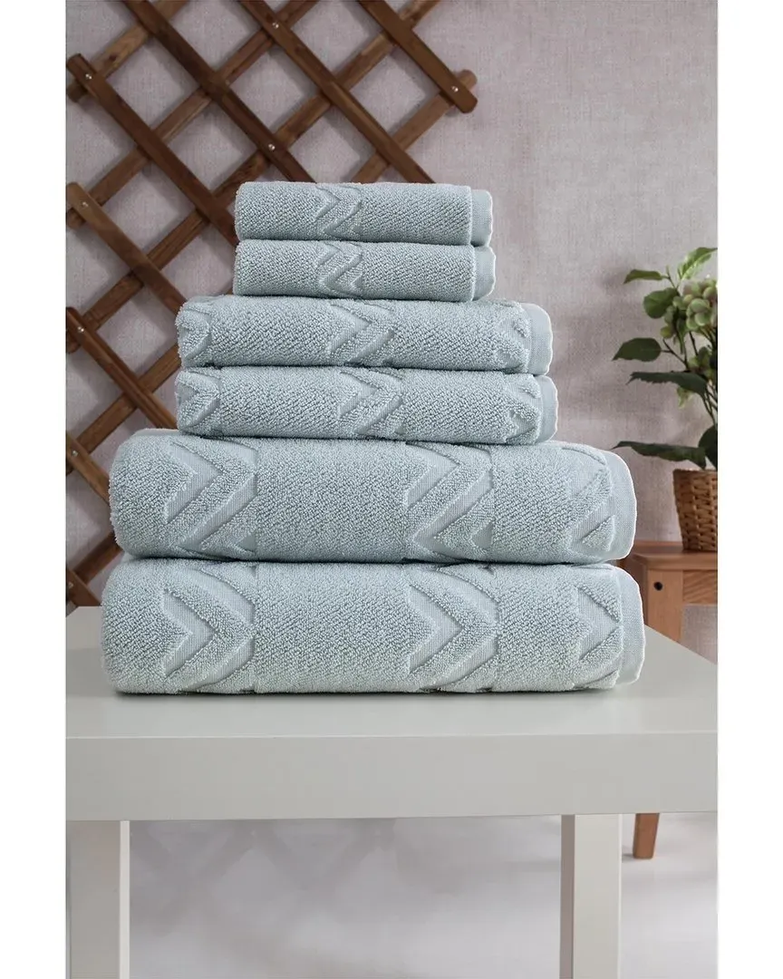 Sovrano 6-Piece Towel Set - Aqua, Turkish Cotton image