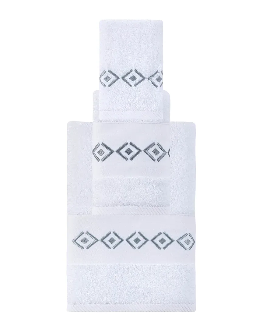 Vanessa 3pc Towel Set - White, Cotton image