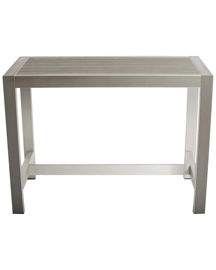 Betty 59in Bar Table - Grey, Aluminum