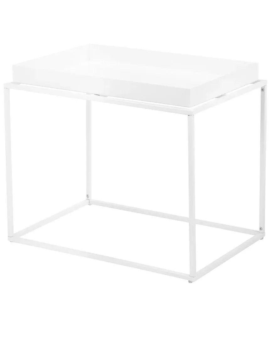 Bixby Side Table with Tray Top - White