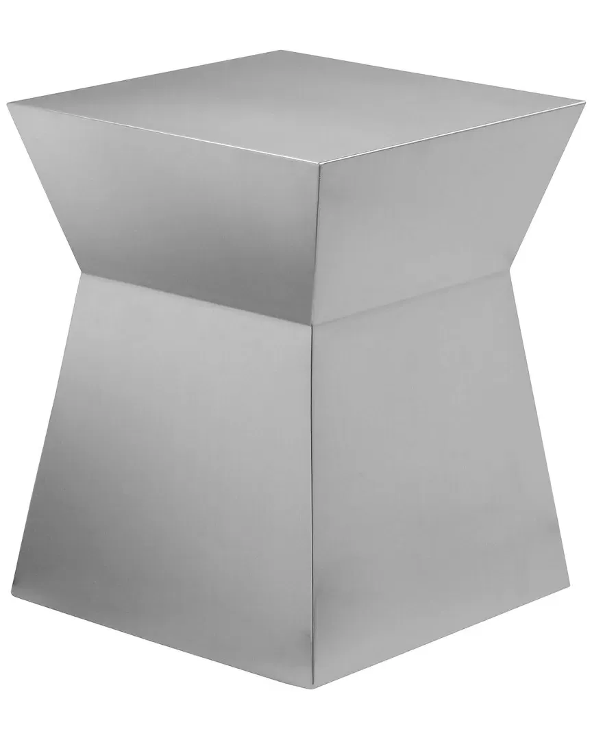 Cubix Hourglass Side Table - Brushed Steel image