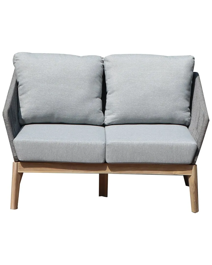 Diego 2-Seater Sofa - Grey, Acacia Wood