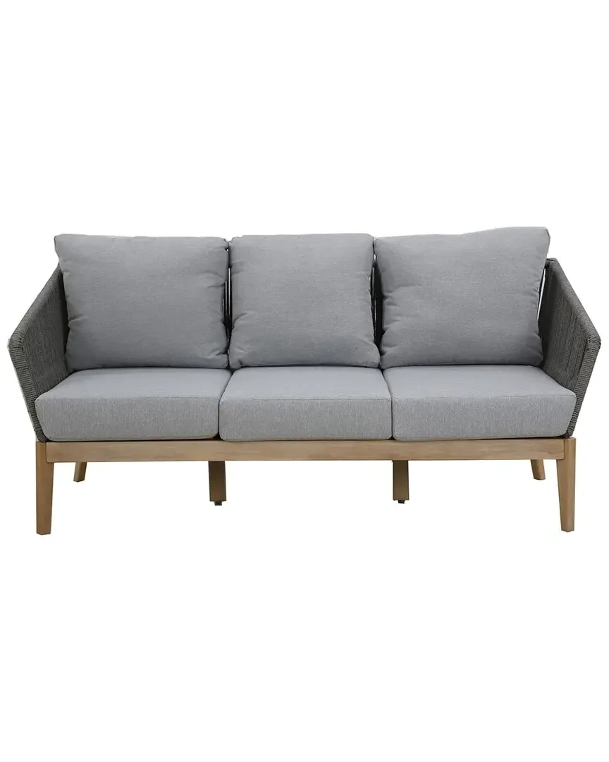 Diego 3-Seater Sofa - Grey, Acacia Wood