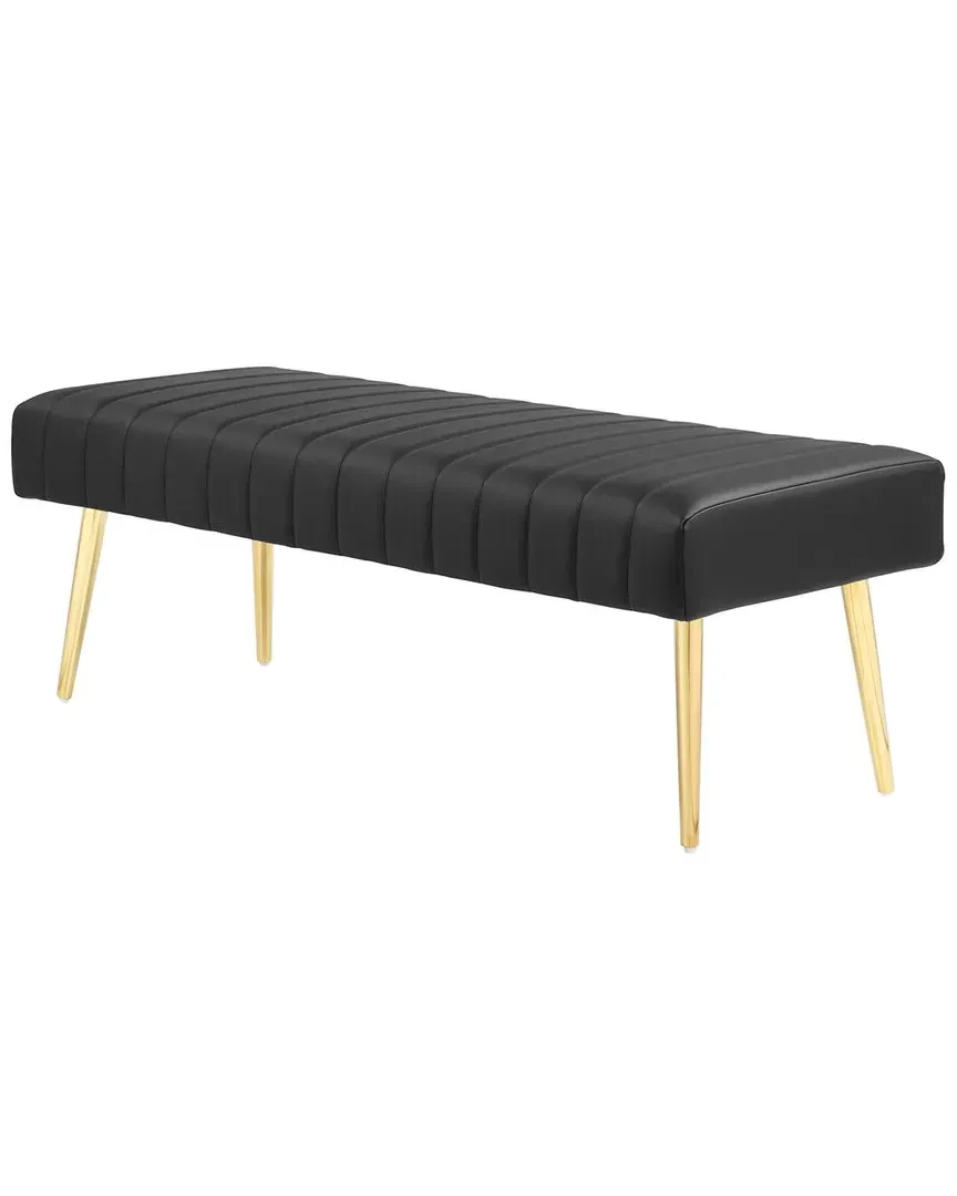 Gold Hilda Bench - Black, Polyurethane