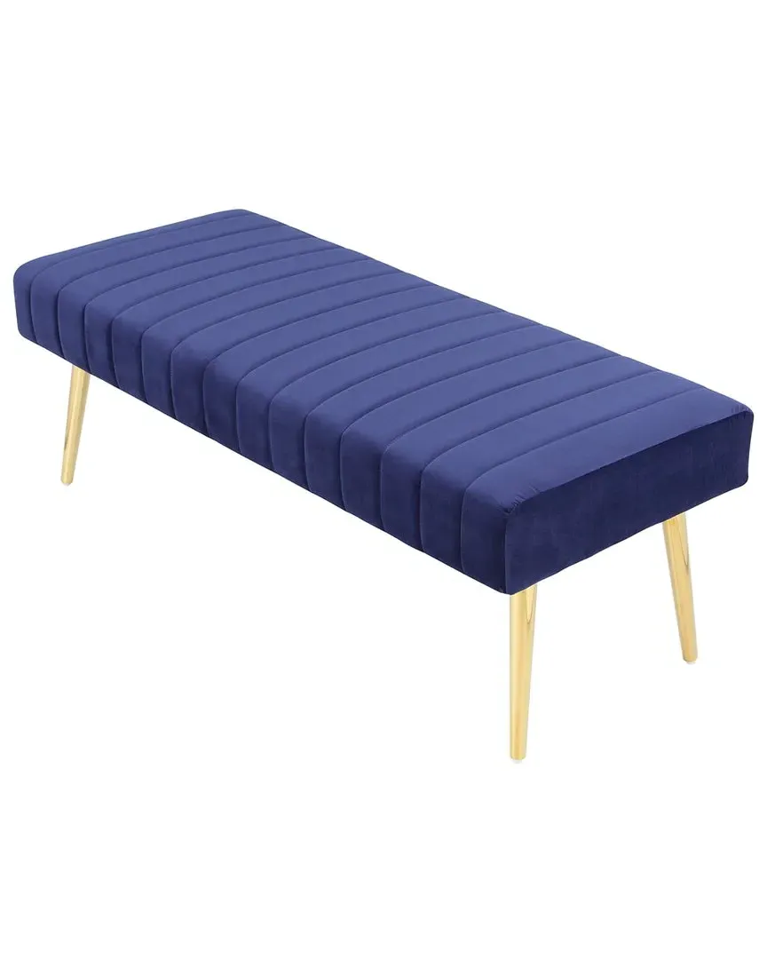 Gold Hilda Bench - Navy, Velvet