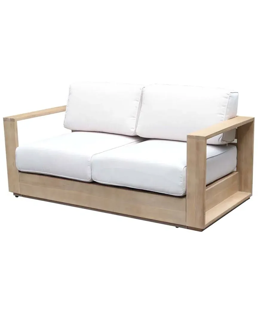 Harbor Indoor/Outdoor Sofa - Beige, Acacia Wood