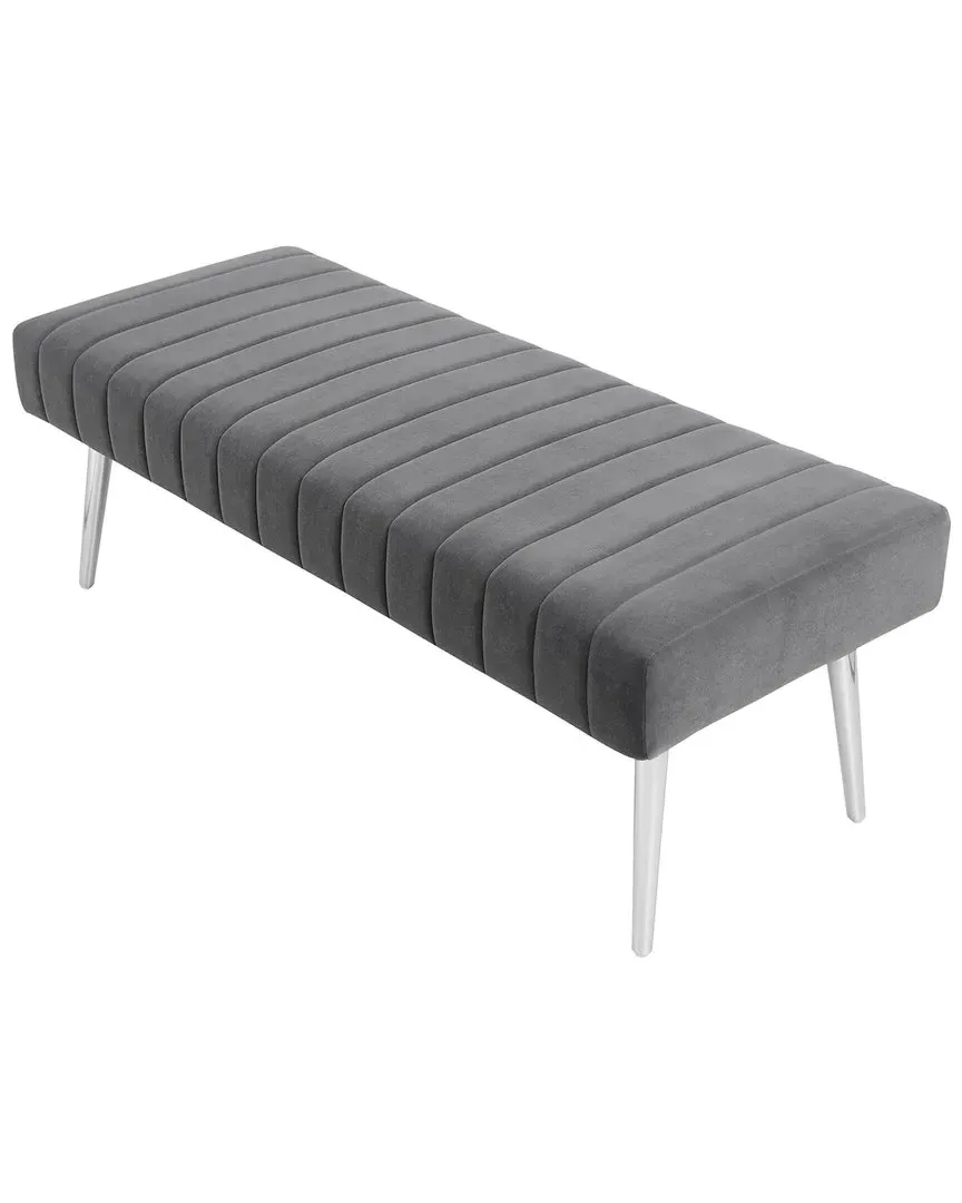 Hilda Bench - Gray, Velvet