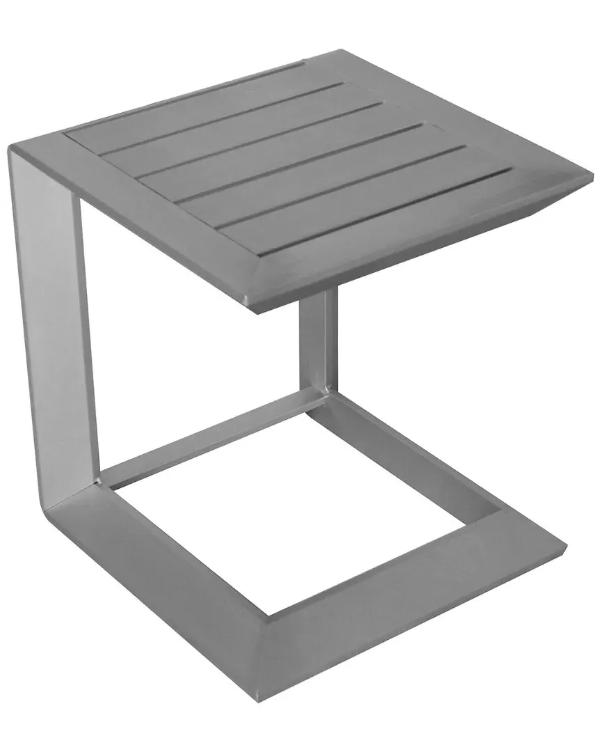 Indoor/Outdoor Leaf Side Table - Silver, Aluminum