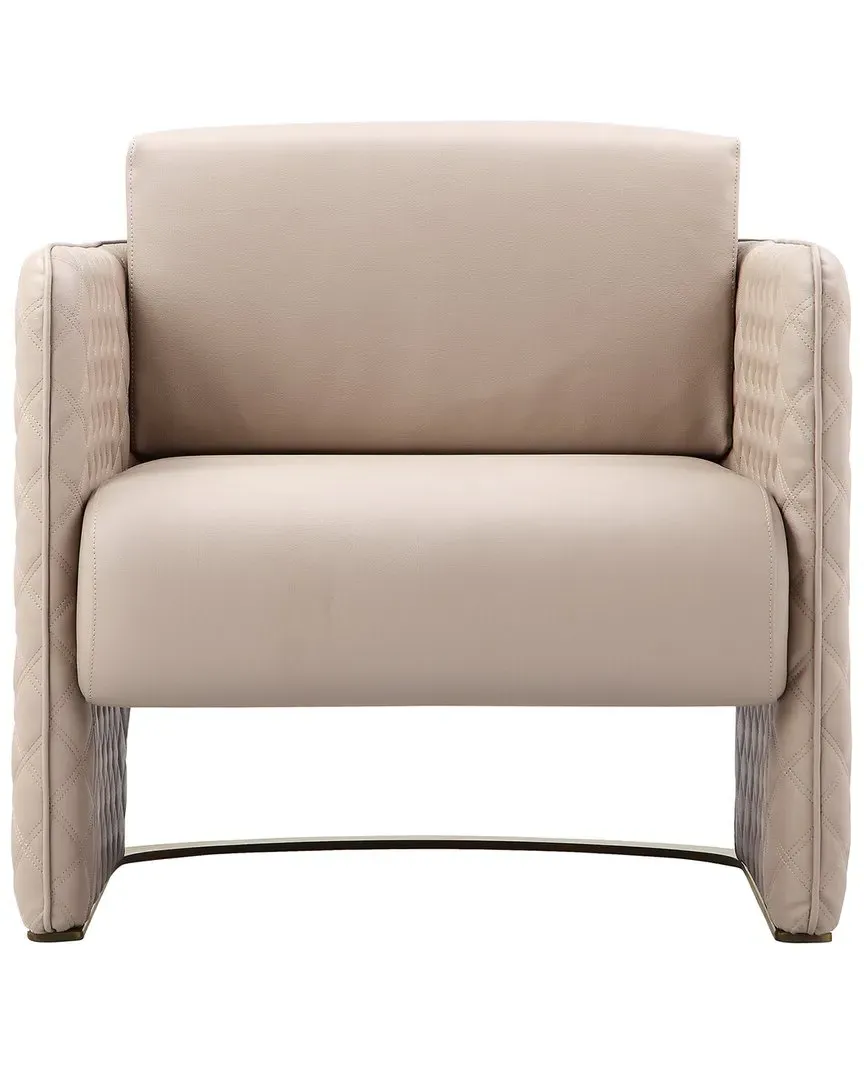 Lusso Lounge Chair - Gold, Faux Leather image