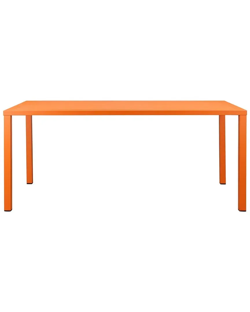 Miami Indoor/Outdoor Dining Table - Orange, Aluminum