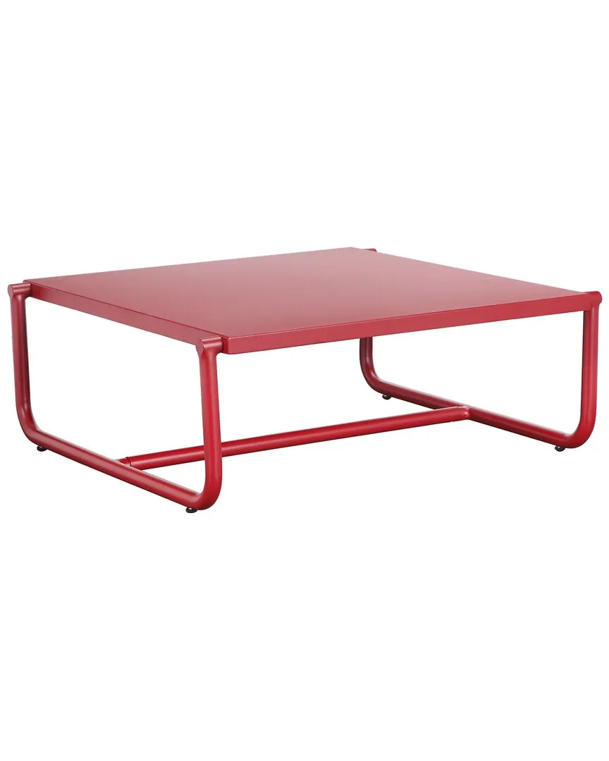 Sean Indoor/Outdoor Coffee Table - Red, Aluminum