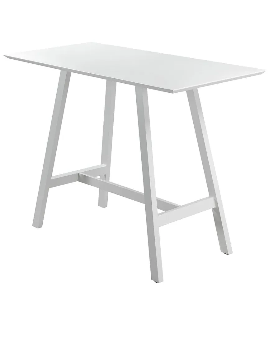 Sunset Rectangle Bar Table - White, Aluminum