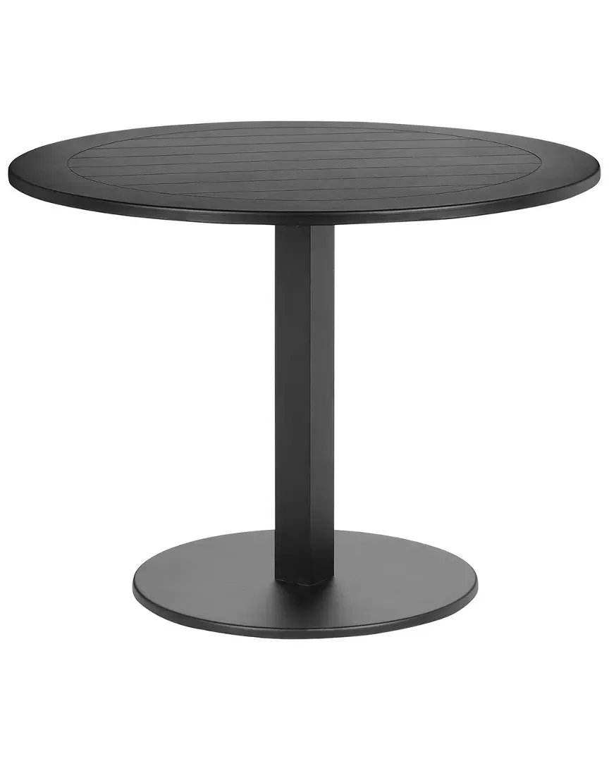 Sunset Round Dining Table - Black, Aluminum