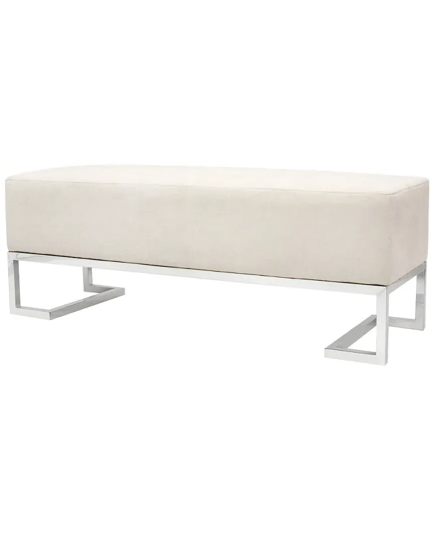 Luxe Collection Bench - Ivory, Polyester