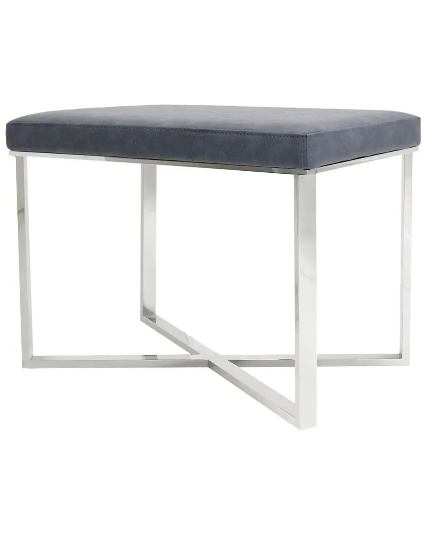 Luxe Collection Stool - Grey, Faux Leather image