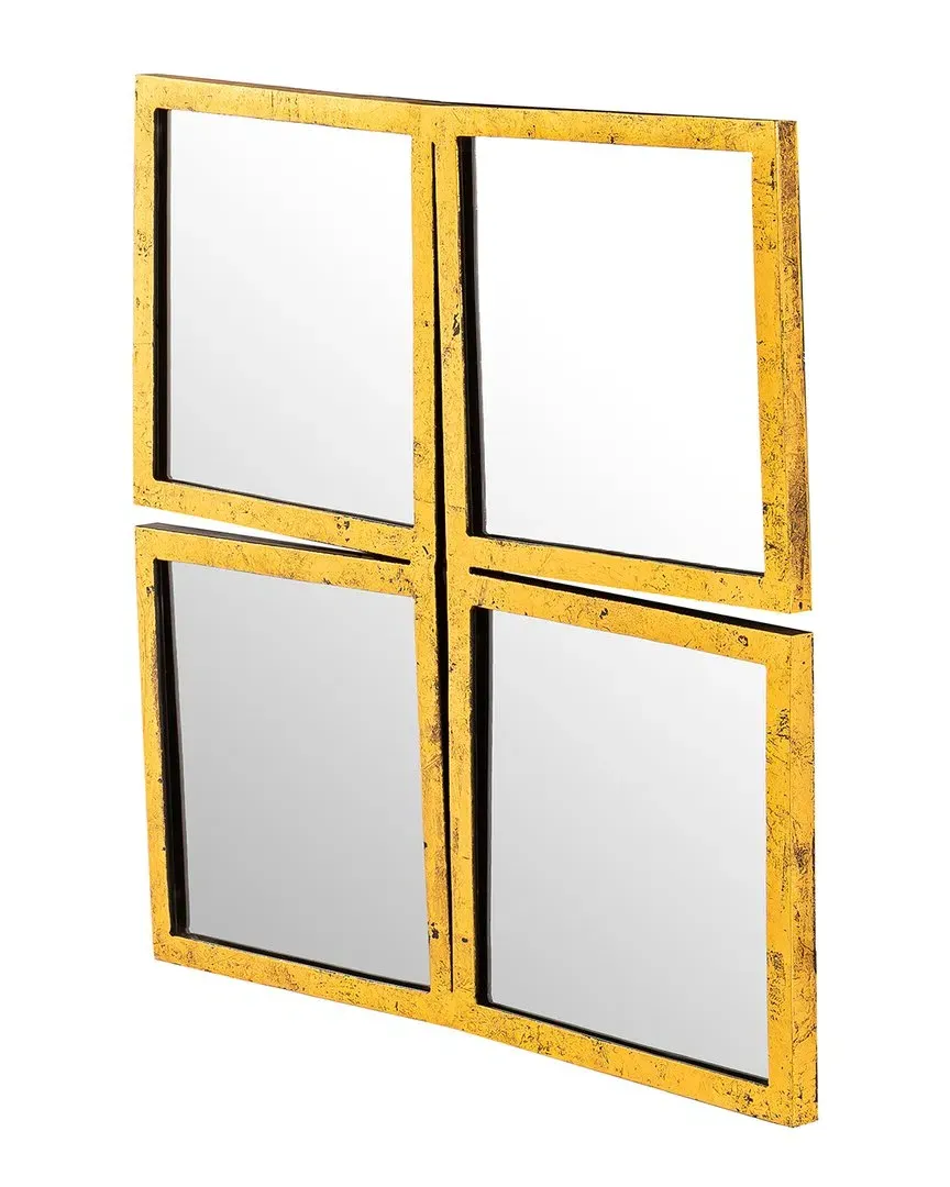 Nico Square Wall Mirror - Gold, Iron image