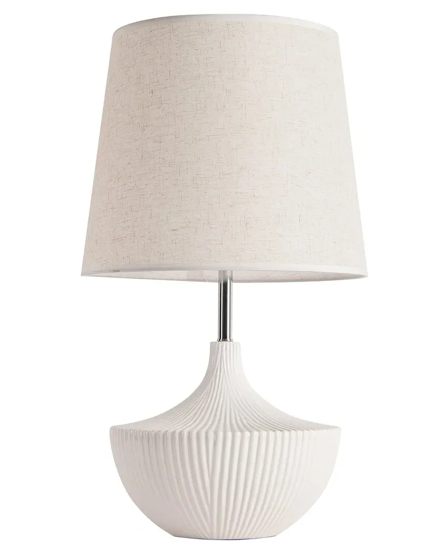 Regal Jade Table Lamp - White, Metal & Ceramic image