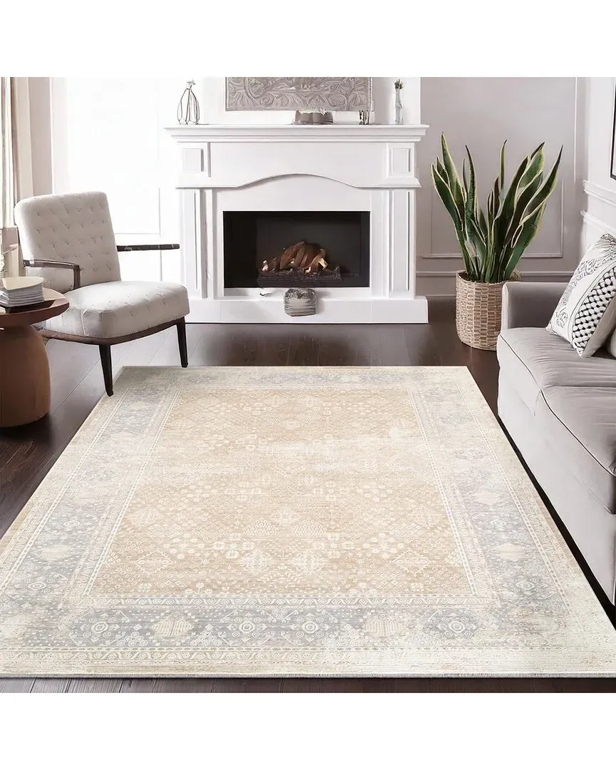 Turkish Eterna Rug with Muted Tones - Beige, Polyester image