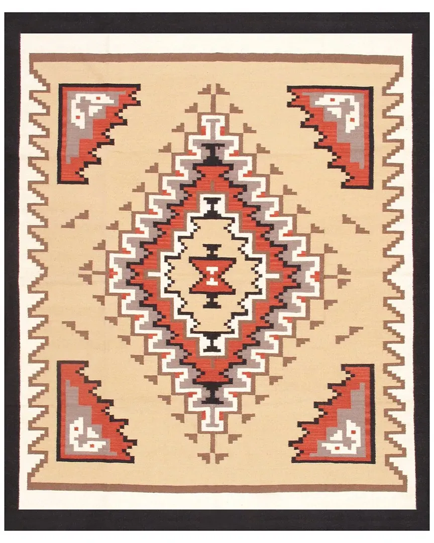 Tuscany Geometric Wool Area Rug - Beige