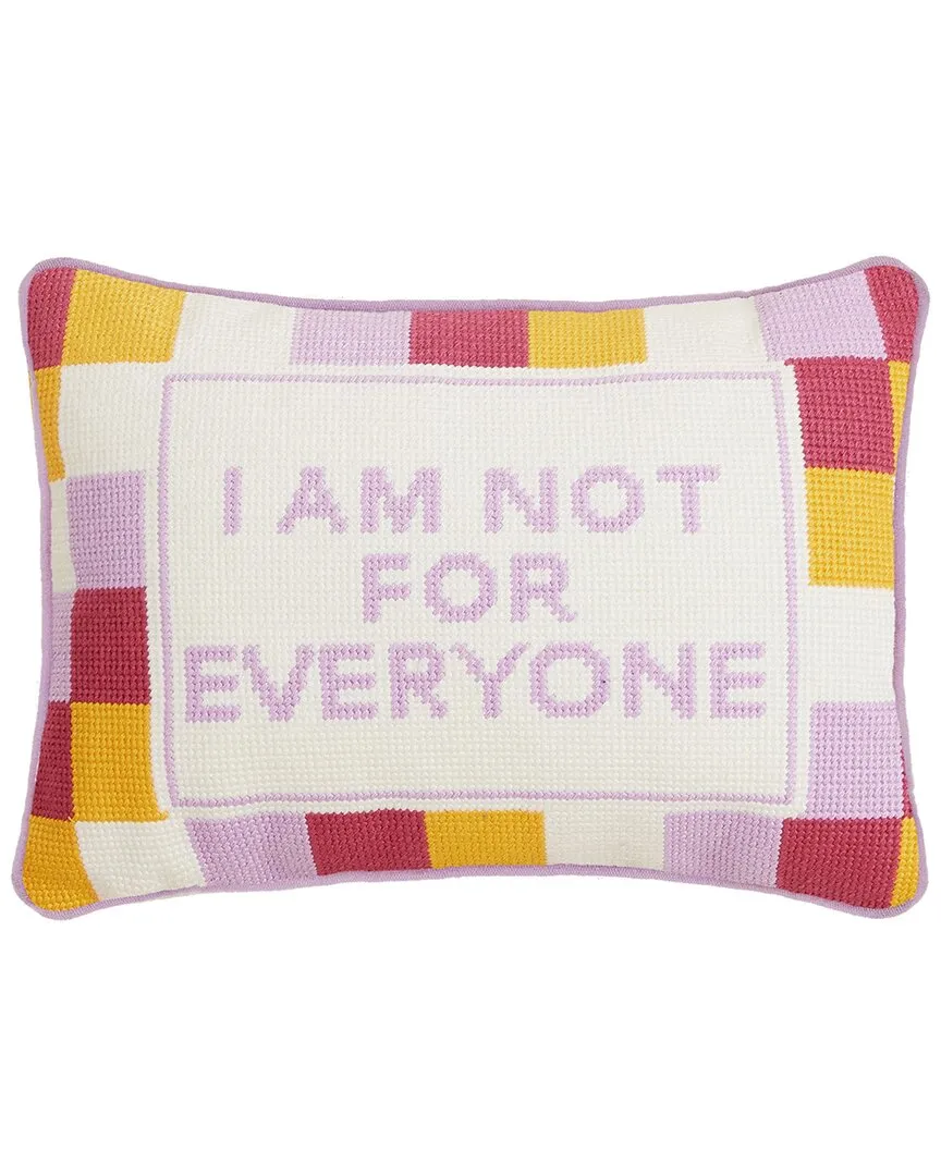 Not For Everyone Oblong Needlepoint Pillow - Multicolor image