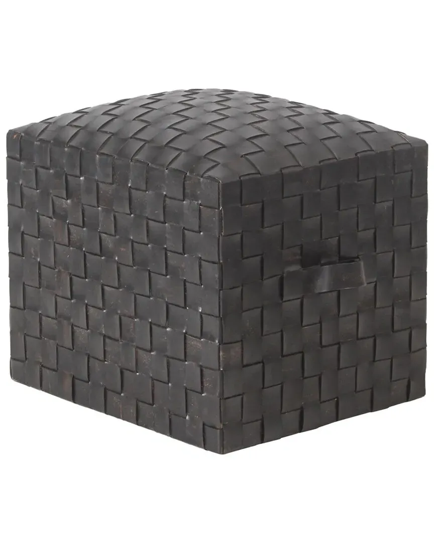 Brooklyn Leather Cube with Handles - Black image