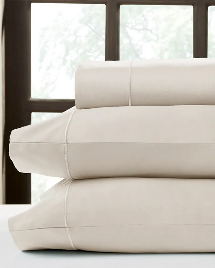 1000TC Solid Sateen 4pc Sheet Set - Ash