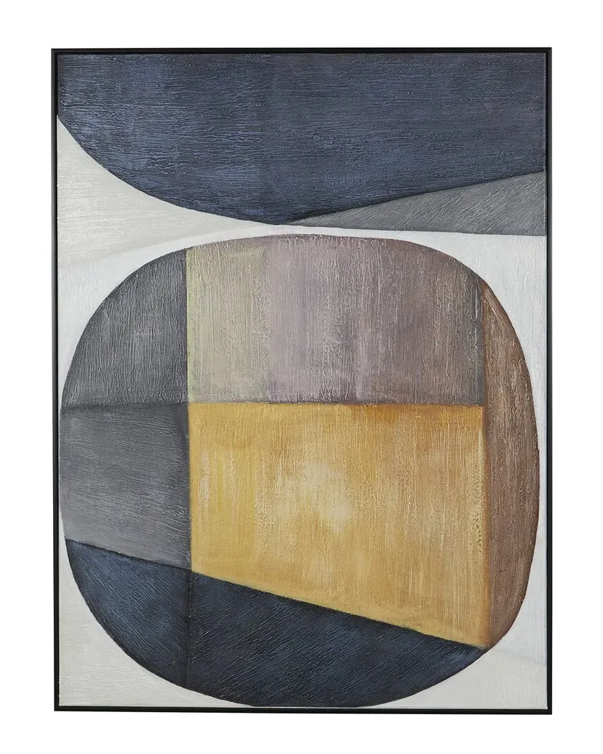 Abstract Canvas Colorblock Framed Wall Art - Black image