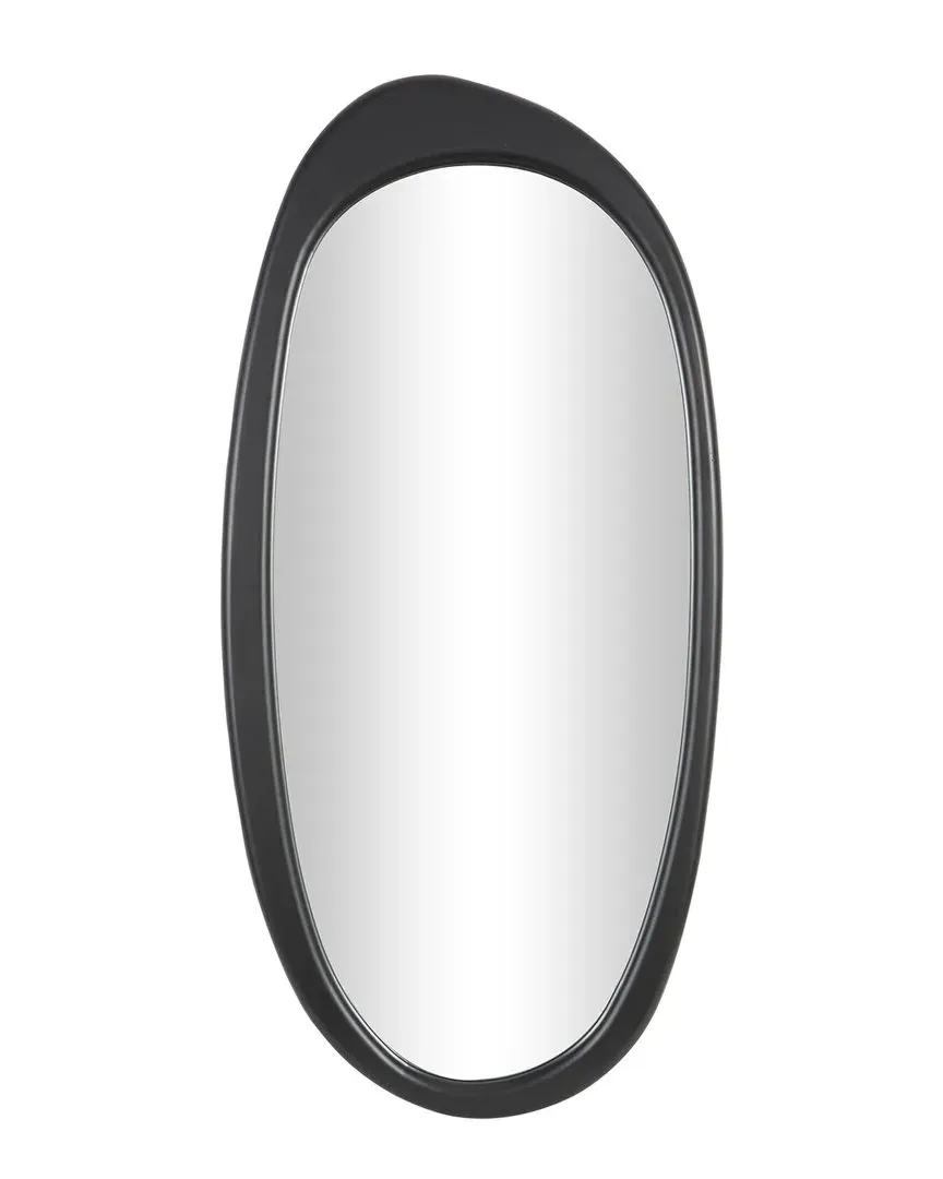 Abstract Oval Wall Mirror - Black, MDF