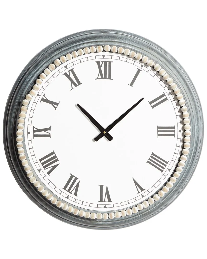 Farmhouse Wall Clock - White, Metal image