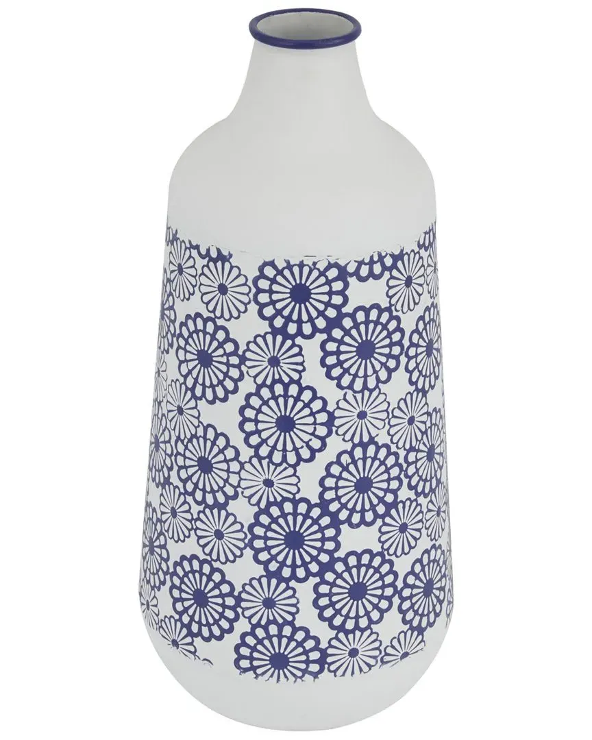 French Country Vase - White, Iron