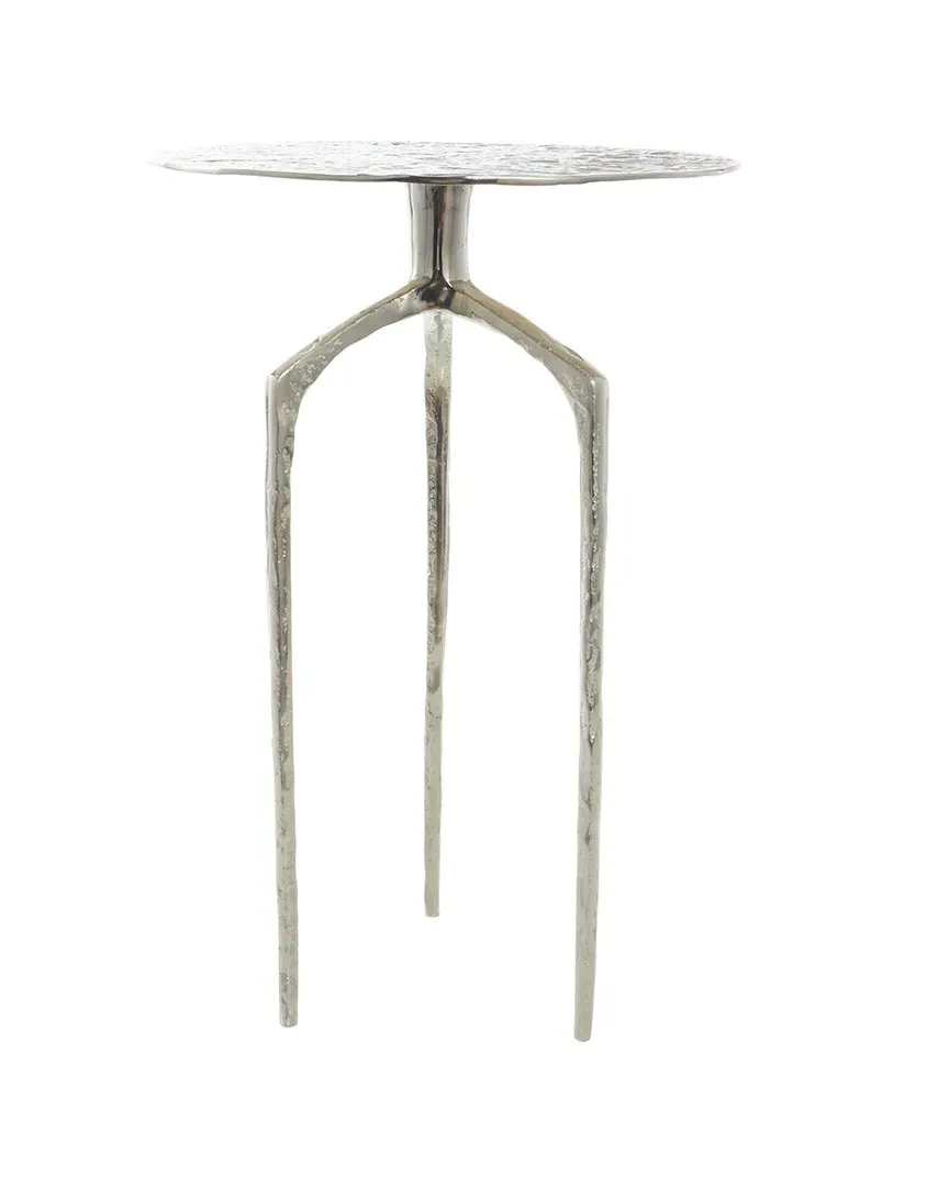 Geometric Round Accent Table - Silver, Aluminum image