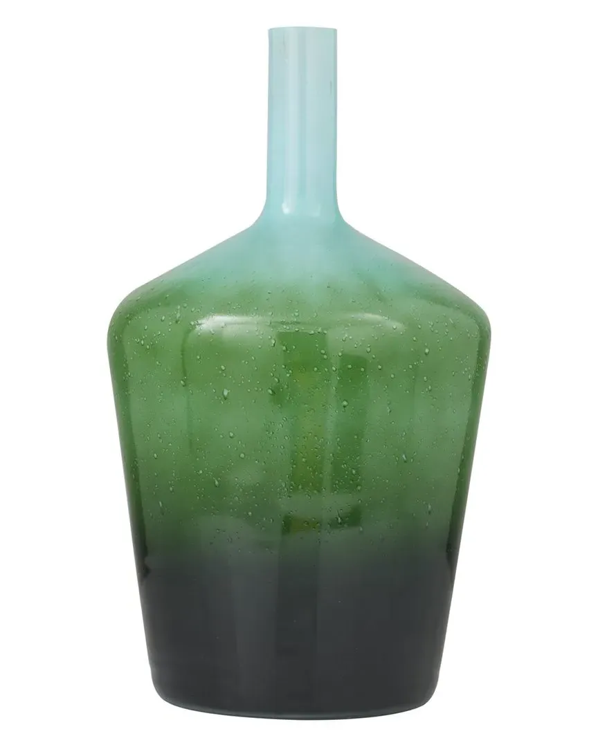 Green Glass Decorative Vase