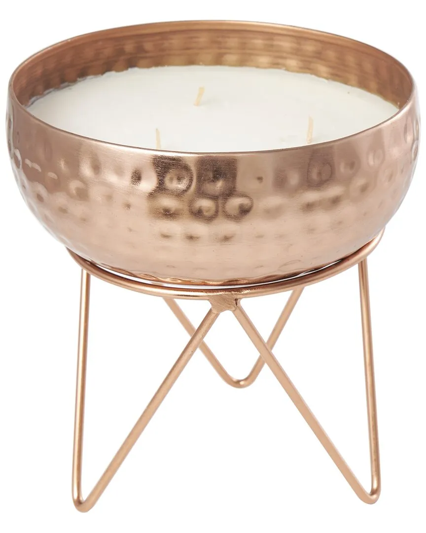 Hammered 30oz 3-Wick Candle - White, Wax