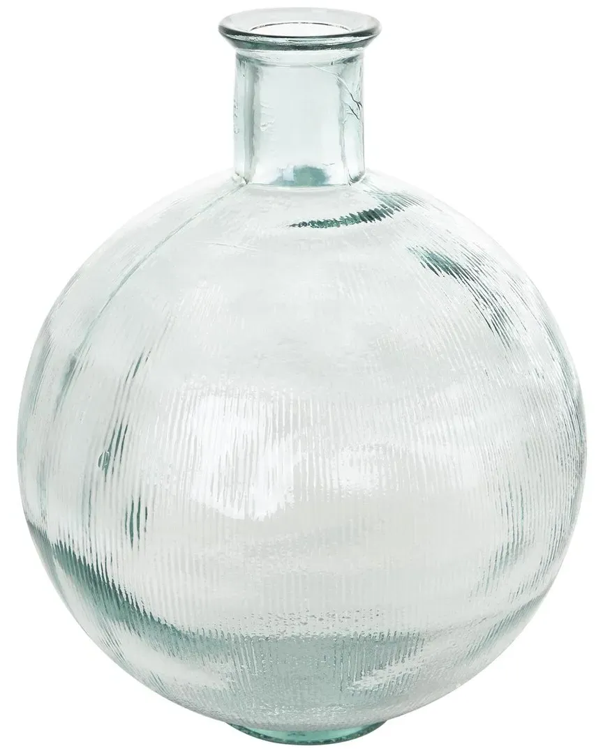 Hand-made Vase - Teal, Recycled Glass