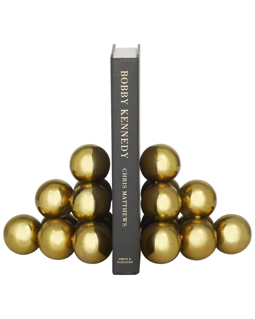 Metal Bookends Set - Gold, Stainless Steel