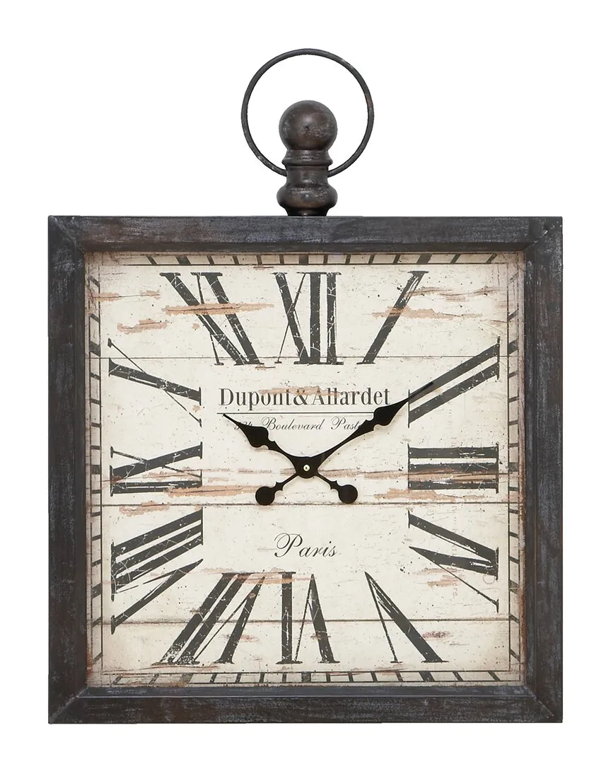 Metal Pocket Watch Wall Clock - Brown image