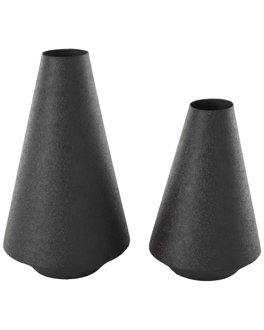 Metal Vase Set - Black, Iron