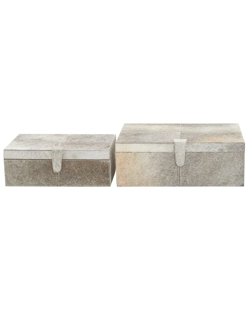 Natural Reflections Set of 2 Hide Box Sets - Textured Hide image