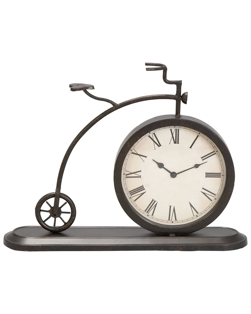 Penny Farthing Model Bicycle Clock - Black, Iron image