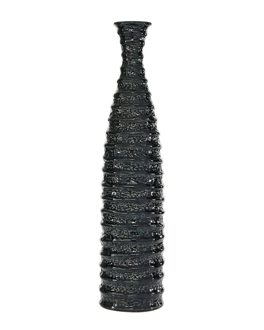 Peyton Lane Bottle Vase - Black, Stoneware image
