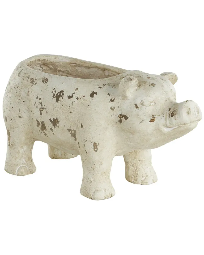 Pig Distressed Planter - Light Brown, Magnesium Oxide