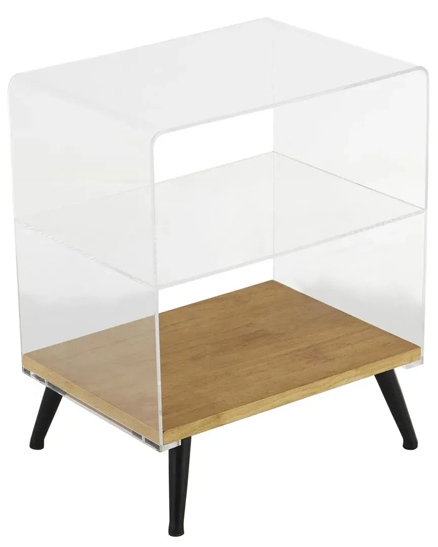 Rectangle Accent Table with Shelf - Clear, Acrylic image