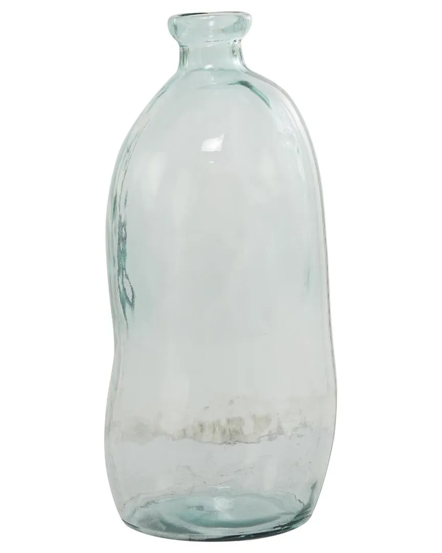Recycled Glass Handmade Bottleneck Decorative Vase - Blue