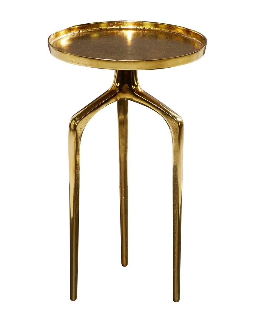 Round Accent Table - Gold, Aluminum